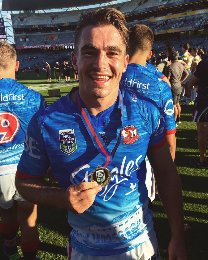 Connor Watson shows us his MVP medal.