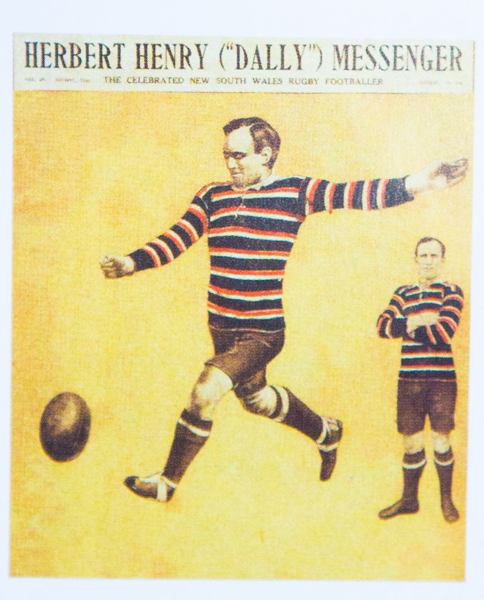 Rugby league legend Herbert "Dally" Messenger in the early Eastern Suburbs strip.
