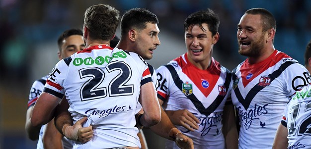Three Roosters score on debut in win over Titans