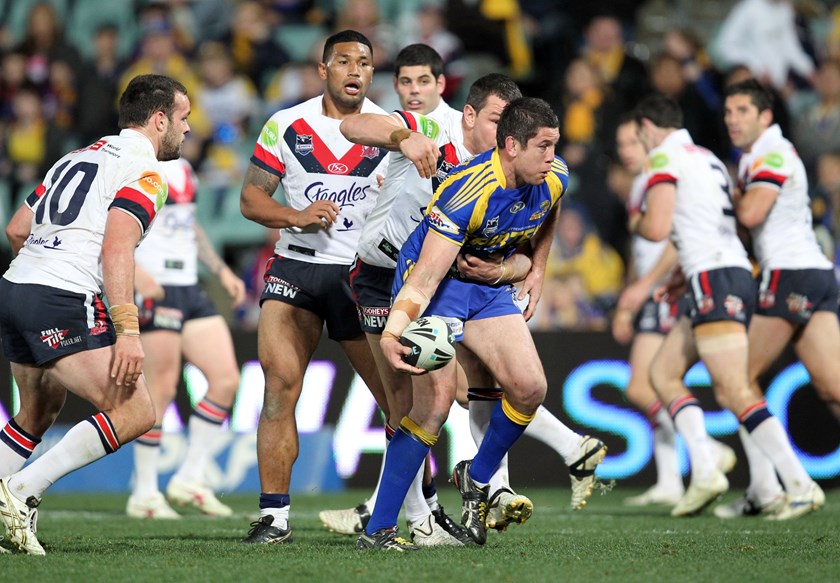 Cayless playing against the Roosters back in 2010.