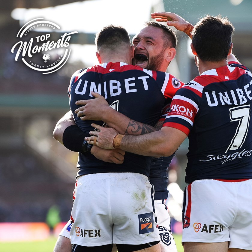Jubilation as James Tedesco scores a beauty at the Sydney Cricket Ground.