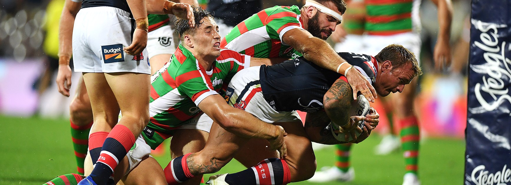 Rabbitohs launch Bennett era in style by rolling Roosters