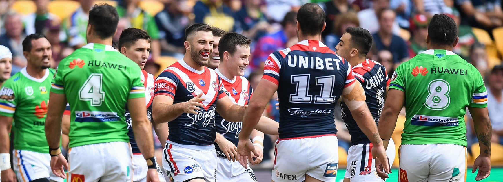 Mitchell scare as Roosters hold off Raiders