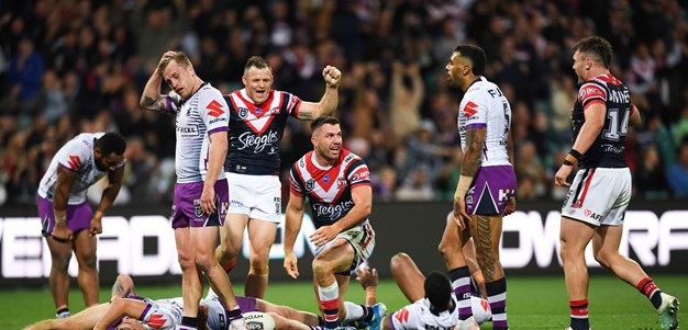 Roosters vanquish Storm to lock in grand final showdown with Raiders