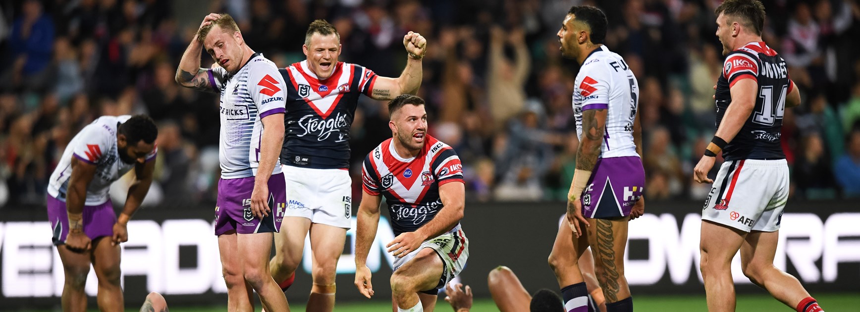 Roosters vanquish Storm to lock in grand final showdown with Raiders