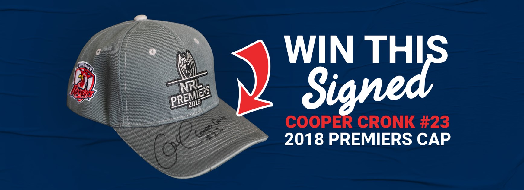 Win a Signed Cooper Cronk #23 Premiers Cap